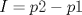 TEX: $ I = p2-p1 $