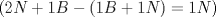 TEX: ($2N+1B-(1B+1N)=1N$)