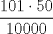 TEX: $\dfrac{101\cdot 50}{10000}$