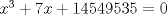 TEX: $x^3+7x+14549535=0$