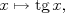 TEX: $x\mapsto\operatorname{tg}x,$