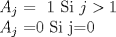 TEX: $A_j$ = { 1 Si $j>1$ <br />       <br />$A_j$ ={0 Si j=0 