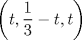 TEX: \[<br />\left( {t,\frac{1}<br />{3} - t,t} \right)<br />\]<br />