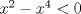 TEX: $x^2-x^4<0$