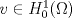 TEX: $v\in H_0^1(\Omega)$