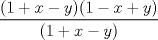 TEX: $\displaystyle\frac{(1+x-y)(1-x+y)}{(1+x-y)}$