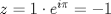 TEX: $z=1\cdot{e^{i\pi}}=-1$