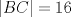 TEX: $$|BC|=16$$