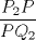 TEX: $\dfrac{P_2P}{PQ_2}$