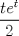 TEX: $\displaystyle \frac{te^{t}}{2}$