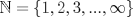 TEX: $\mathbb{N}=\{1,2,3,...,\infty\}$