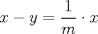 TEX: $x-y=\dfrac{1}{m}\cdot x$