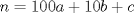 TEX: $n = 100a + 10b + c$