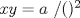 TEX: $xy = a\ / ()^2$