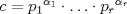 TEX: $c={p_1}^{\alpha_1}\cdot\ldots\cdot{p_r}^{\alpha_r}$