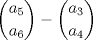 TEX: $$\dbinom{a_{5}}{a_{6}}-\dbinom{a_{3}}{a_{4}}$$