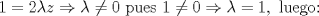 TEX: $$1=2\lambda z\Rightarrow \lambda \ne 0\text{ pues }1\ne 0\Rightarrow \lambda =1,\text{ luego: }$$