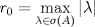 TEX: $$r_{0}=\max_{\lambda\in \sigma(A)} | \lambda |$$