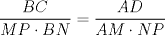 TEX: $\dfrac{{BC}}{{MP \cdot BN}} = \dfrac{{AD}}{{AM \cdot NP}}$