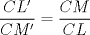 TEX: $\dfrac{CL'}{CM'}=\dfrac{CM}{CL}$