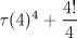 TEX:  $\tau(4)^4+\dfrac{4!}{4}$