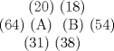 TEX:       (20) (18)<br /><br />    (64) (A) (B) (54)<br /><br />      (31) (38) 