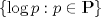 TEX: $\{\log p: p \in \mathbf{P} \}$