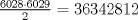 TEX: $\frac{6028 \cdot 6029}{2}=36342812$