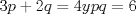 TEX: $ 3p+2q=4 y pq=6 $