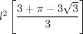 TEX: $l^2\left[\dfrac{3+\pi-3\sqrt{3}}{3}\right]$