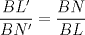 TEX: $\dfrac{BL'}{BN'}=\dfrac{BN}{BL}$