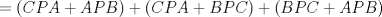 TEX: $=(CPA+APB)+(CPA+BPC)+(BPC+APB)$