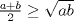 TEX: $frac{a+b}{2}ge sqrt{ab}$